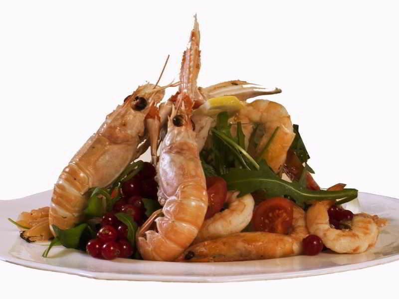 Hotel Vittoria Pesaro Exteriér fotografie A prawn salad